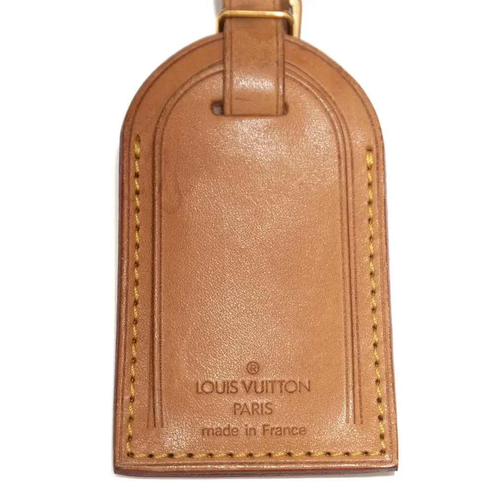 Louis Vuitton features leather